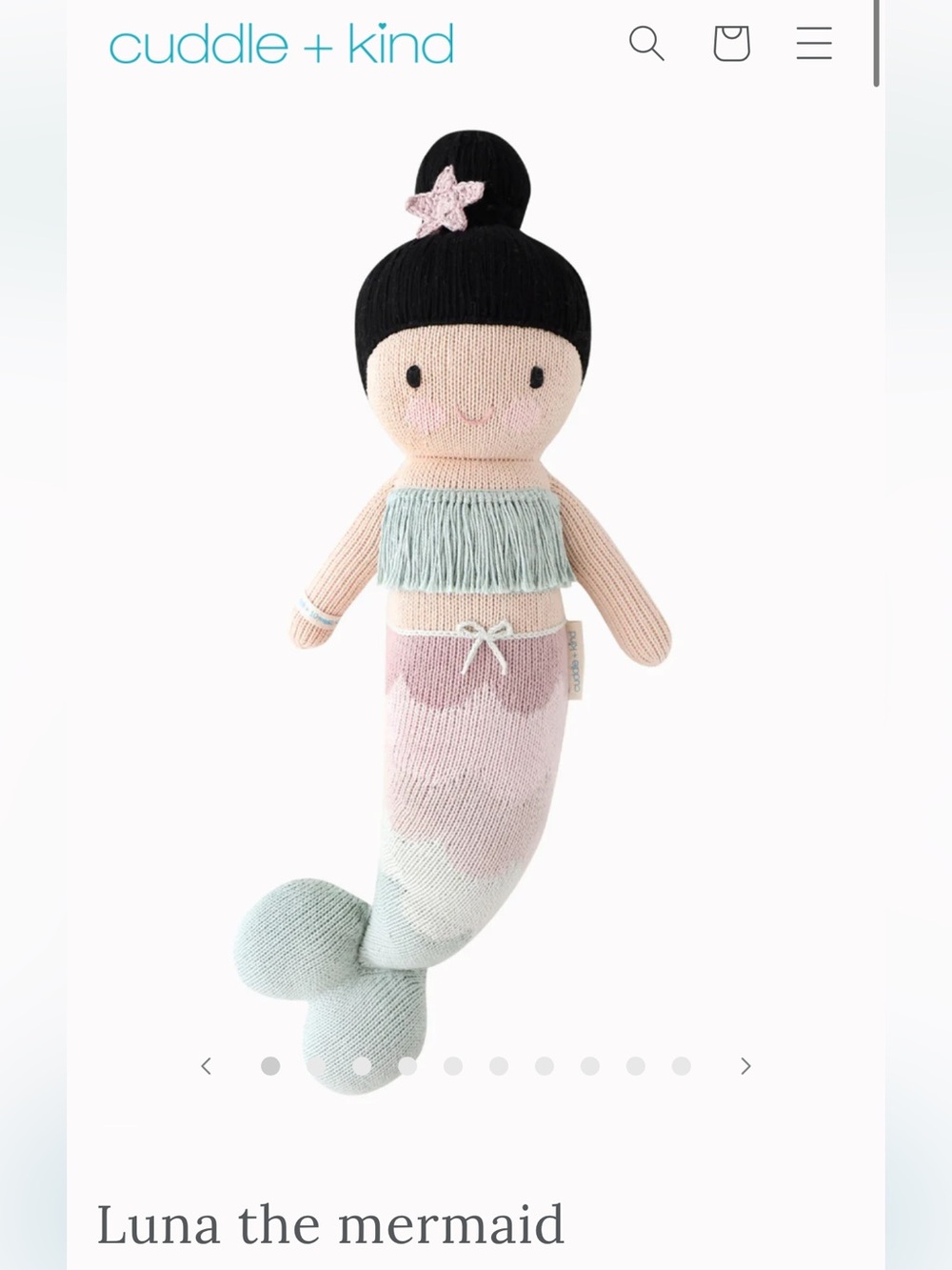Cuddle and Kind Luna The Mermaid Regular Size 20”